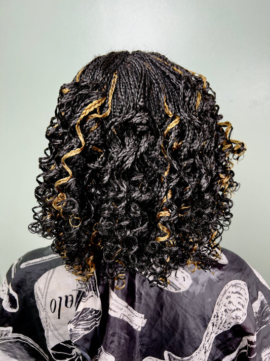 Box Braids with Curls